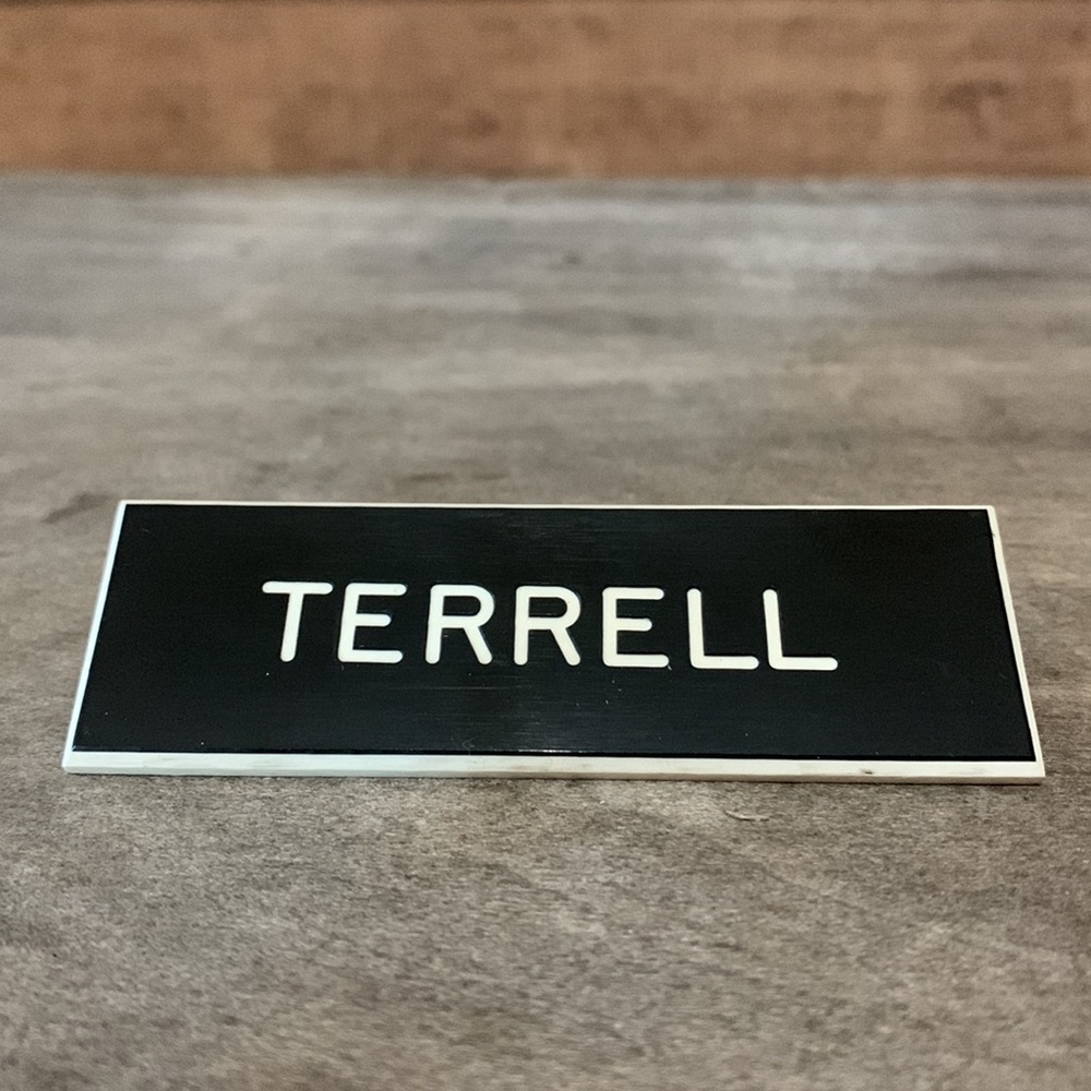 name tag pin for your friend Terrell